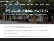 Tablet Screenshot of hickoryhollowresort.com